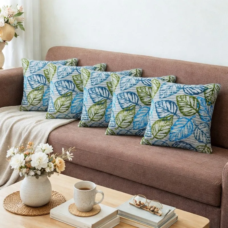 EdenPetals Cushion Covers (Blue) - Set Of Five media 1