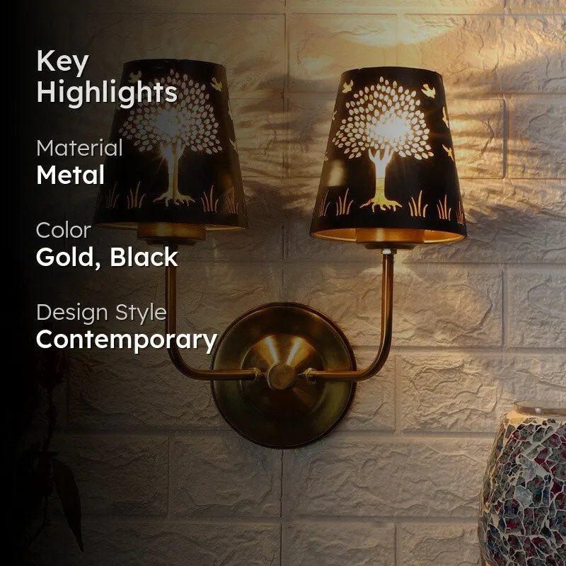 AuraCut Tree Duo Metal Wall Lamp media 2