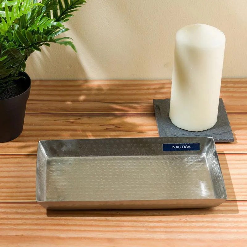 Nautica Mirrorline Waves Stainless Steel Bathroom Tray media 1