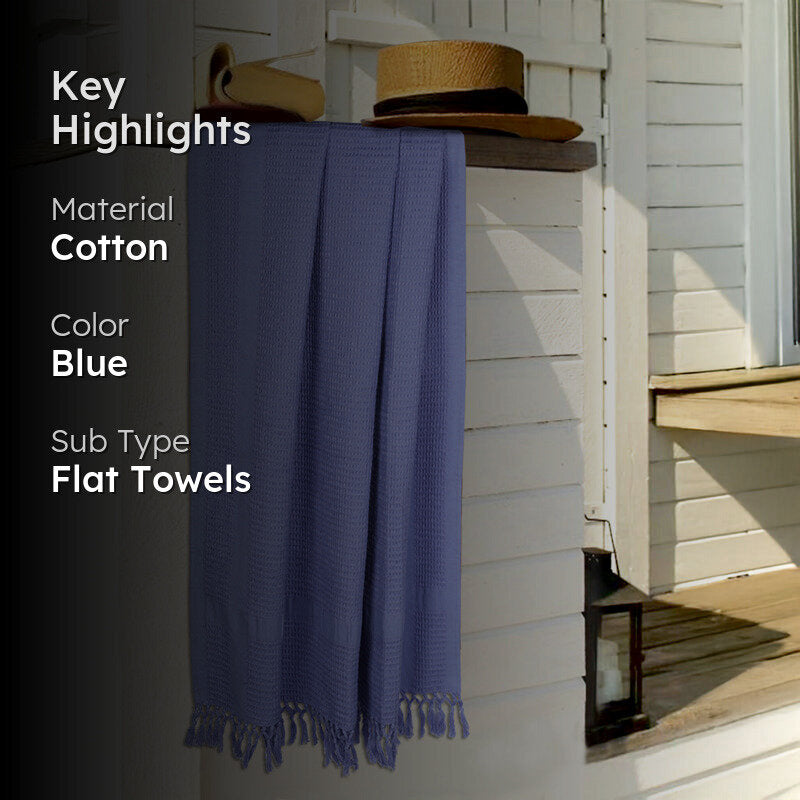 Bliss Cotton Bath Towel - Blue media 2