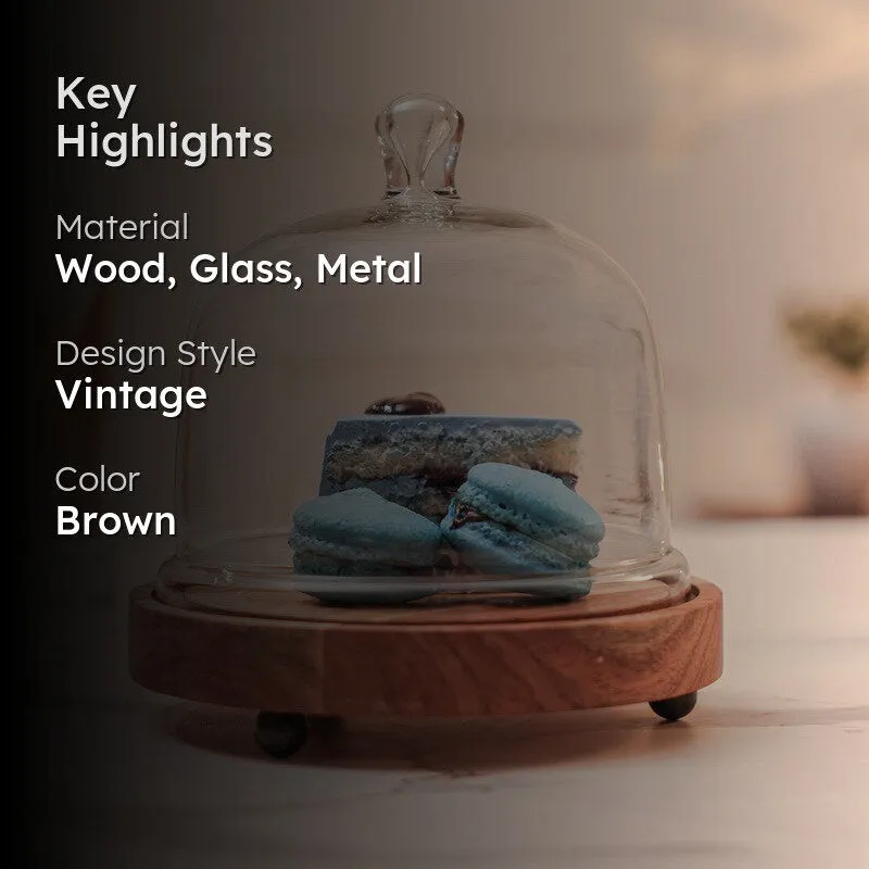 Stonewood Wood & Glass Cake Stand - Set Of Two media 2