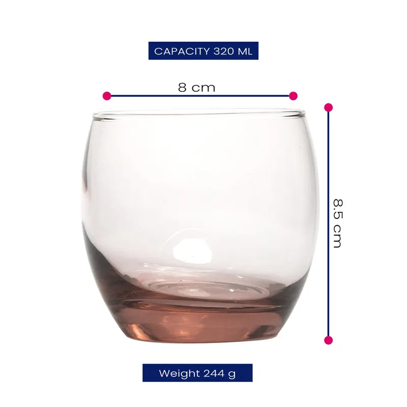 Luminarc Salto Whiskey Glass (320 mL/Pink) - Set Of Six media 6