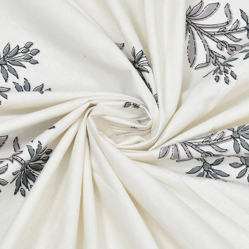 Ink Fleura Floral Cotton Bedsheet - 180 TC media 6