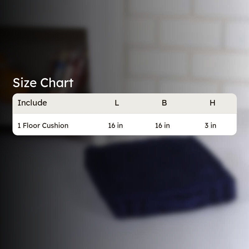 Roe Velvet Floor Cushion - Navy Blue media 5