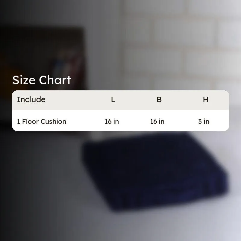 Roe Velvet Floor Cushion - Navy Blue media 5