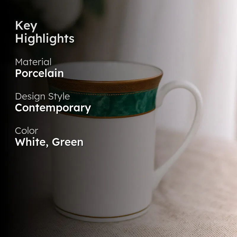 Noritake Majestic Porcelain Coffee Mug (Green) - 280 mL media 2