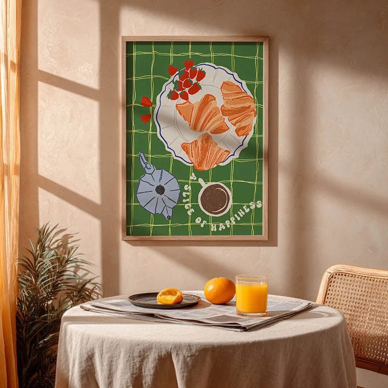 Olive Dining Archival Canvas Wall Art - Brown media 4