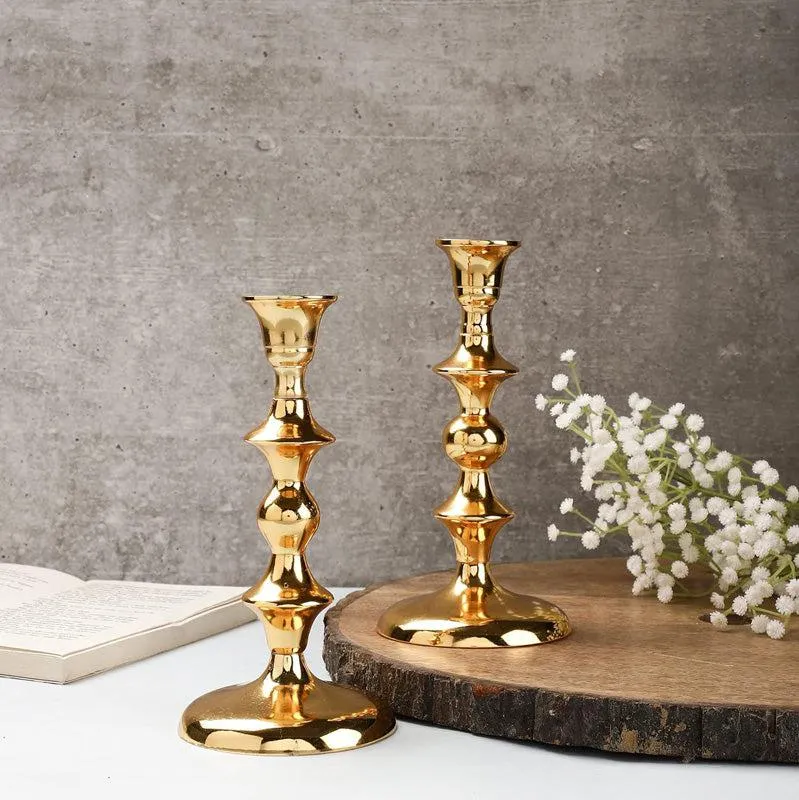 Ottista Taper Candle Holder (Gold) - Set Of Two media 5