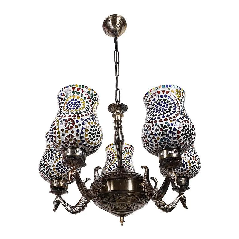 Elva Mayoora Mosaic Golden Antique Ceiling Lamp media 3