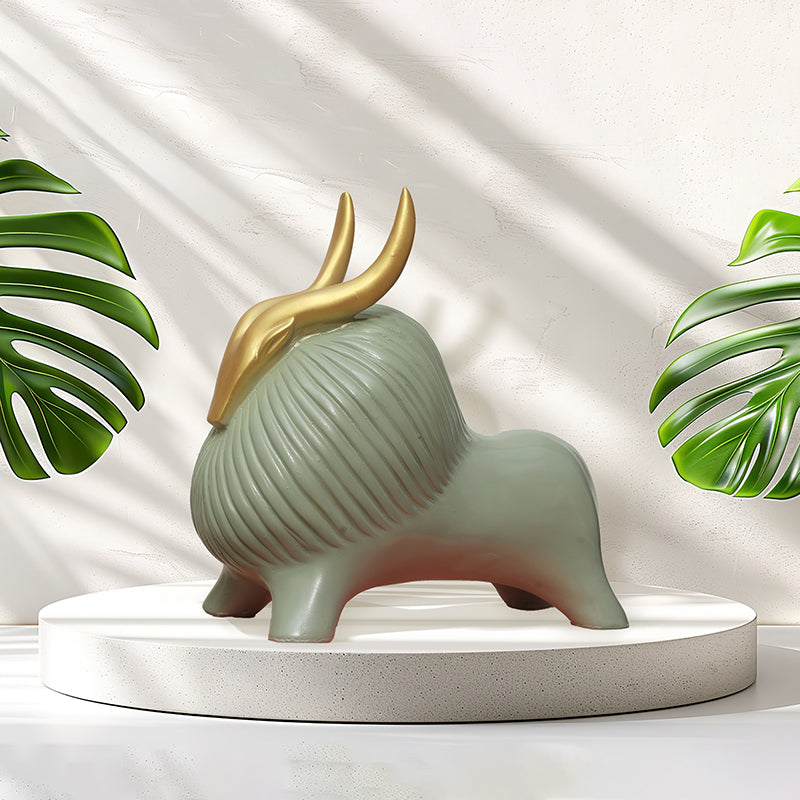Gilded Yak Polyresin Showpiece