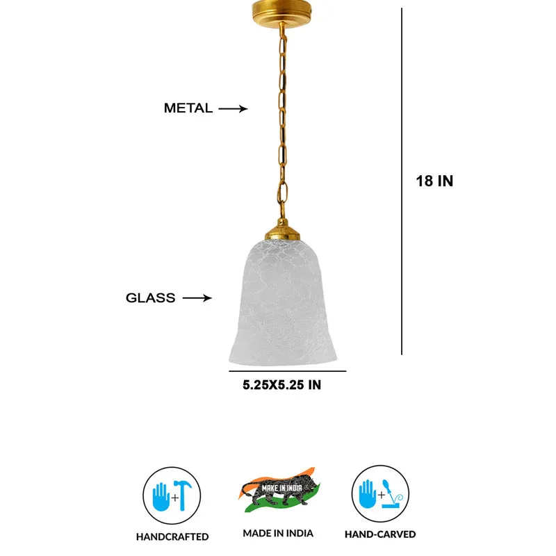 NoorCurve Metal & Glass Ceiling Lamp media 7