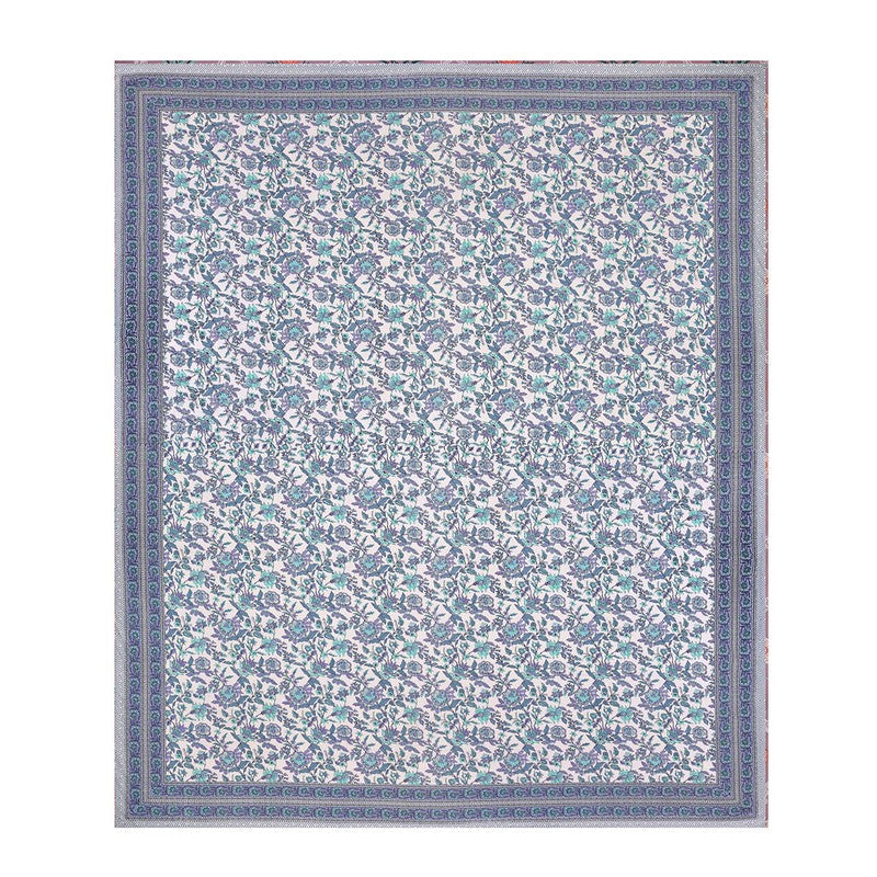 Miksha Floral Cotton Bedsheet (Blue) - 210 TC media 8