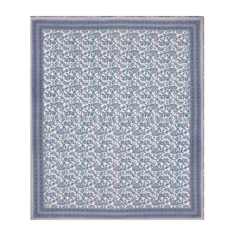 Miksha Floral Cotton Bedsheet (Blue) - 210 TC media 8
