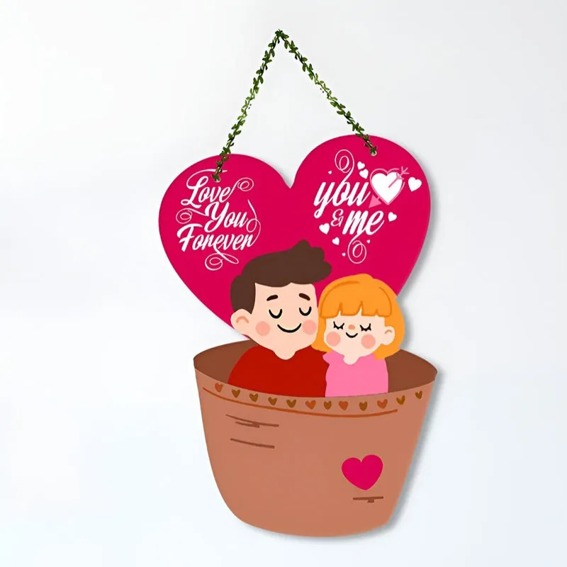 Couple In Basket Polyester & MDF Wall Hanging media 5