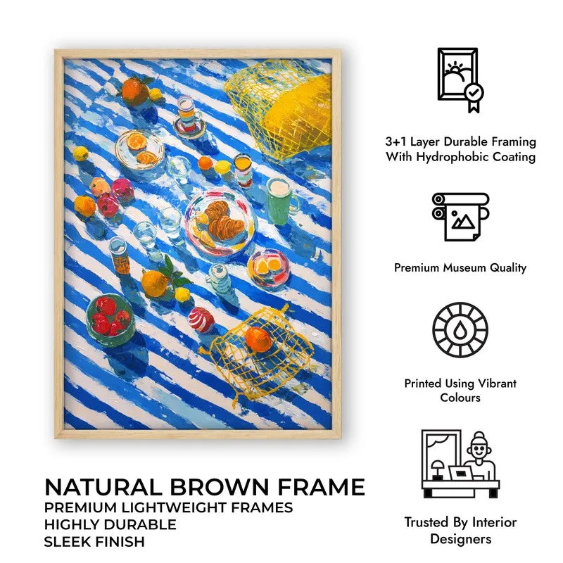 Citrus Brunch Canvas Wall Painting - Brown Frame media 11
