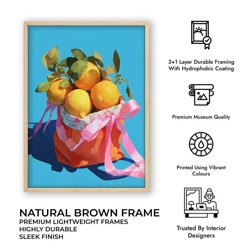 Zesty Vivid Canvas Wall Painting - Brown Frame media 10