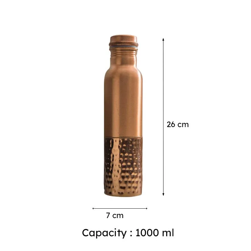 Jiva Hammered Copper Water Bottle - 1000 mL media 7