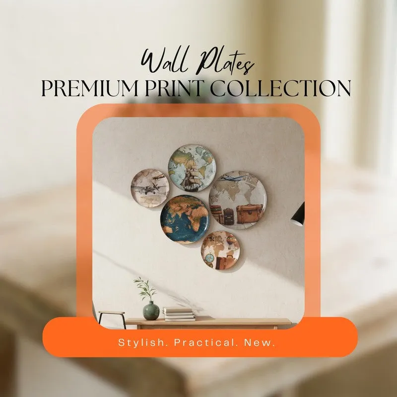 Atlas Journey Wall Plates - Set of Five media 9