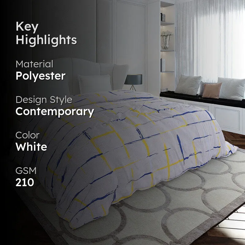 Monte Carlo Blockscape Geometric Polyester Duvet Covers (White) - 210 GSM media 2