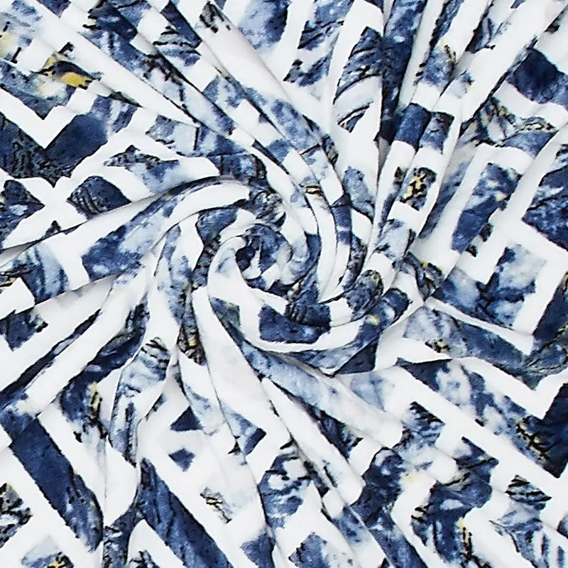 Monte Carlo Mazora Geometric Print Polyester Blanket (Blue) - 350 GSM media 6