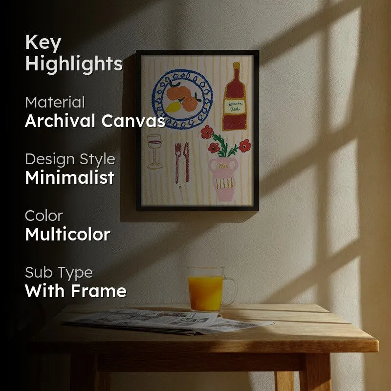 MorningDining Archival Canvas Wall Art - Black media 2