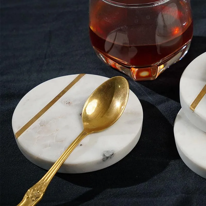 Billia Marble Coaster - Set Of Four media 1