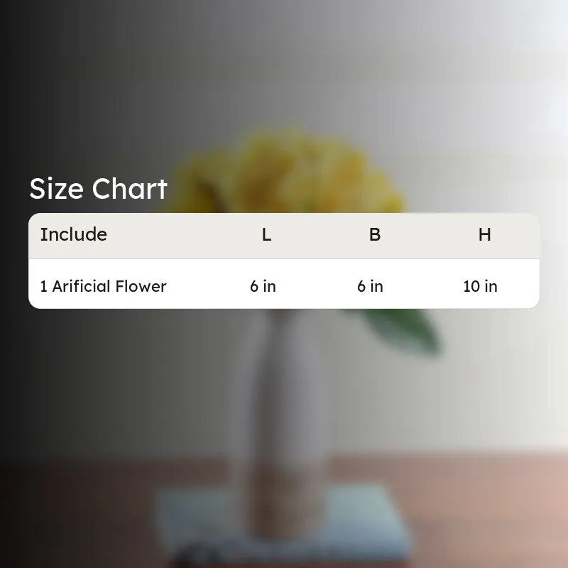 Aurielle Rose Fabric Artificial Flower - Yellow media 7