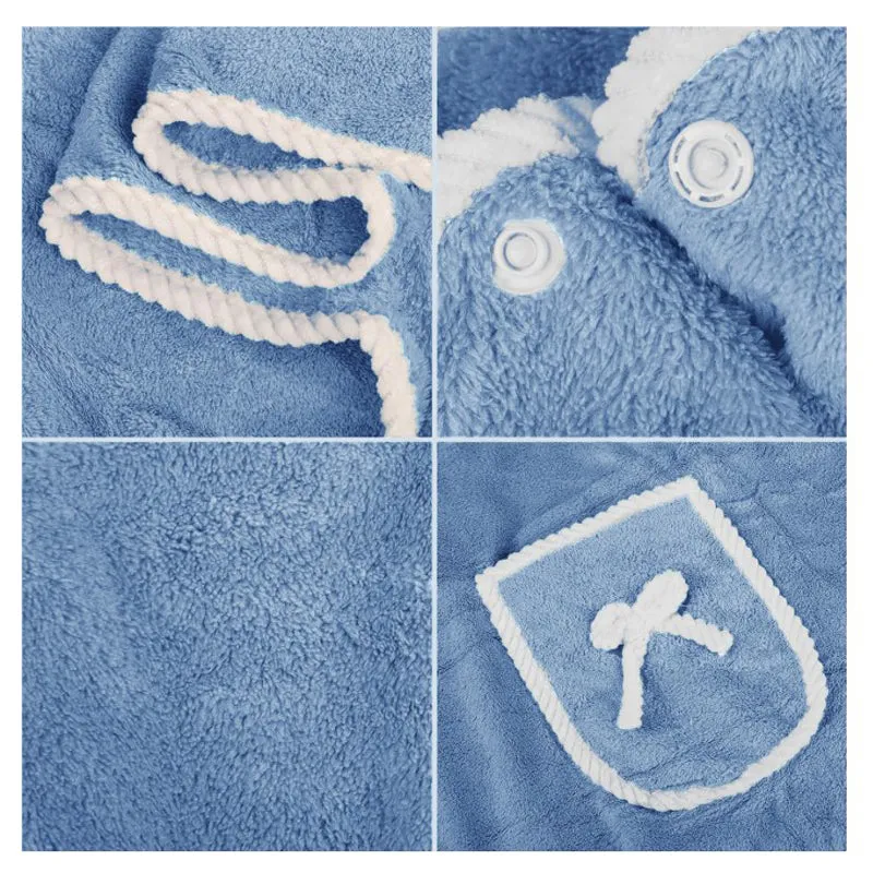 Velvessa Microfiber Bath Wrap - Blue media 5