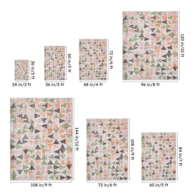 Isaac Geometric Carpet - Orange & Pink media 12
