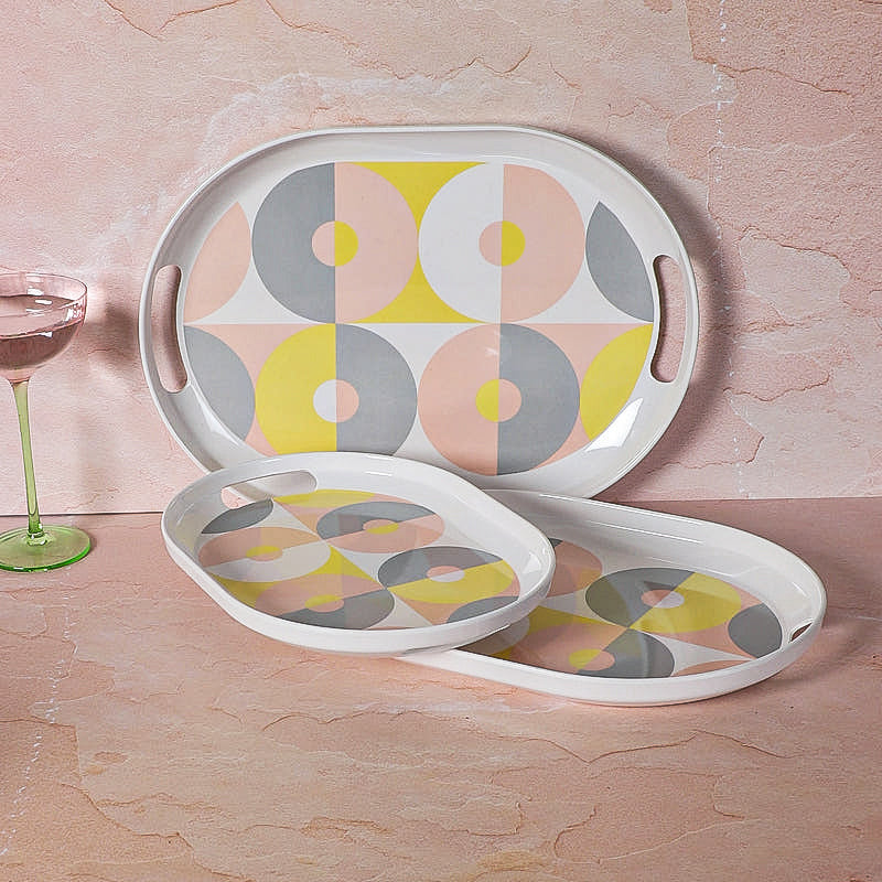 Asho Geometric Serving Tray - Set Of Three image 3