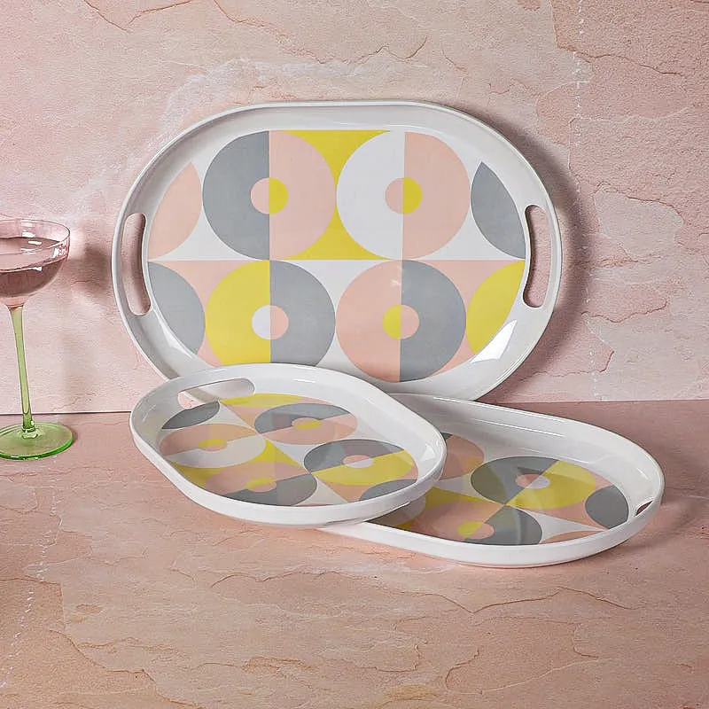 Asho Geometric Serving Tray - Set Of Three media 3