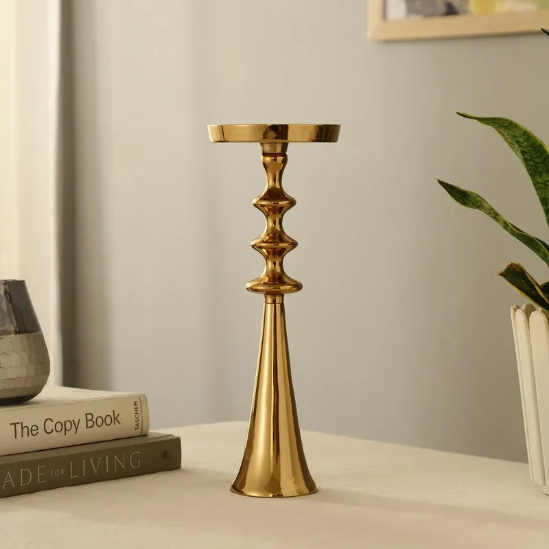 Aureline Classic Pedestal Candle Holder - Gold media 3