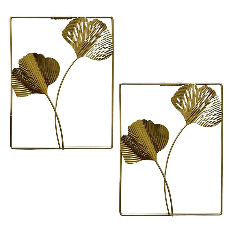 Sculpted Folia Metal Wall Accent - Set Of Two media 4