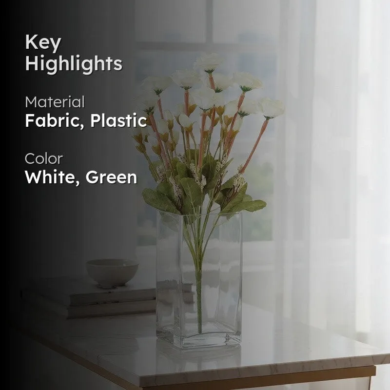 Mini Rose Artificial Flowers - White media 2