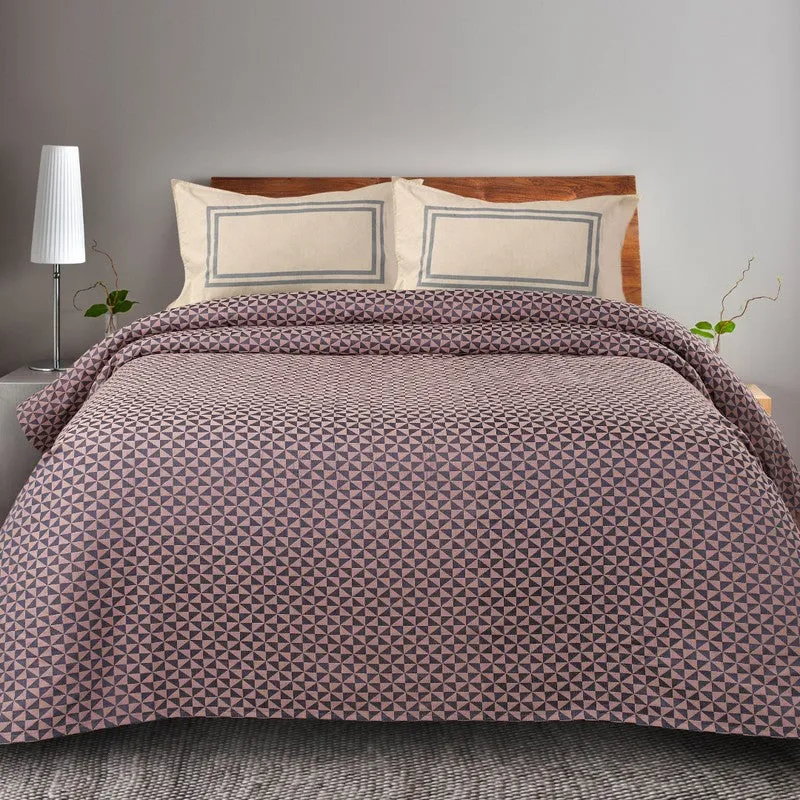 Pixel Nest Cotton Bedsheet (Purple) - 224 TC media 3