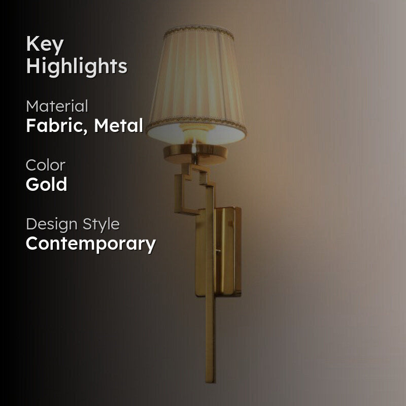 Marco Fabric & Metal Wall Lamp media 2