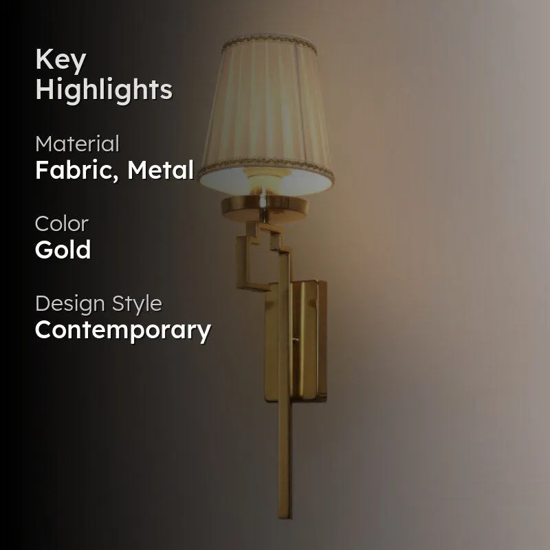 Marco Fabric & Metal Wall Lamp media 2