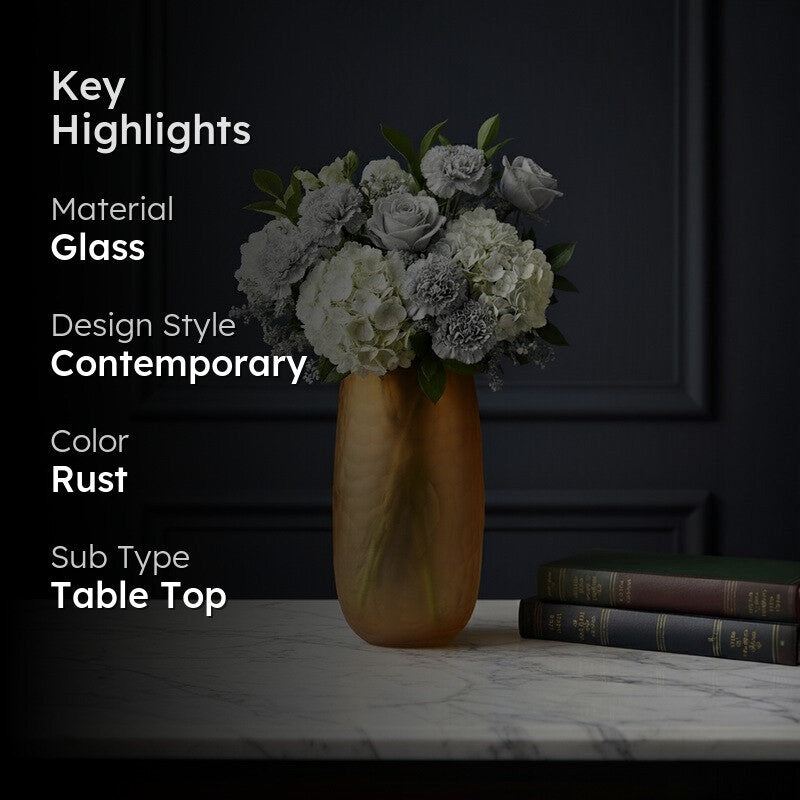 Sculpted Glow Glass Vase media 2