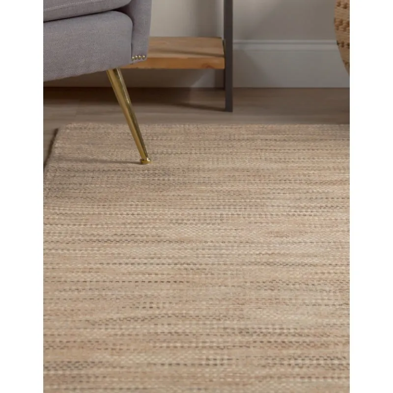 Lasumi Hand Woven Wool Rug - Soft Brown media 6