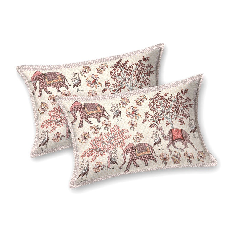Royalet Cotton Bedsheet (Maroon,Beige) - 240 TC media 4