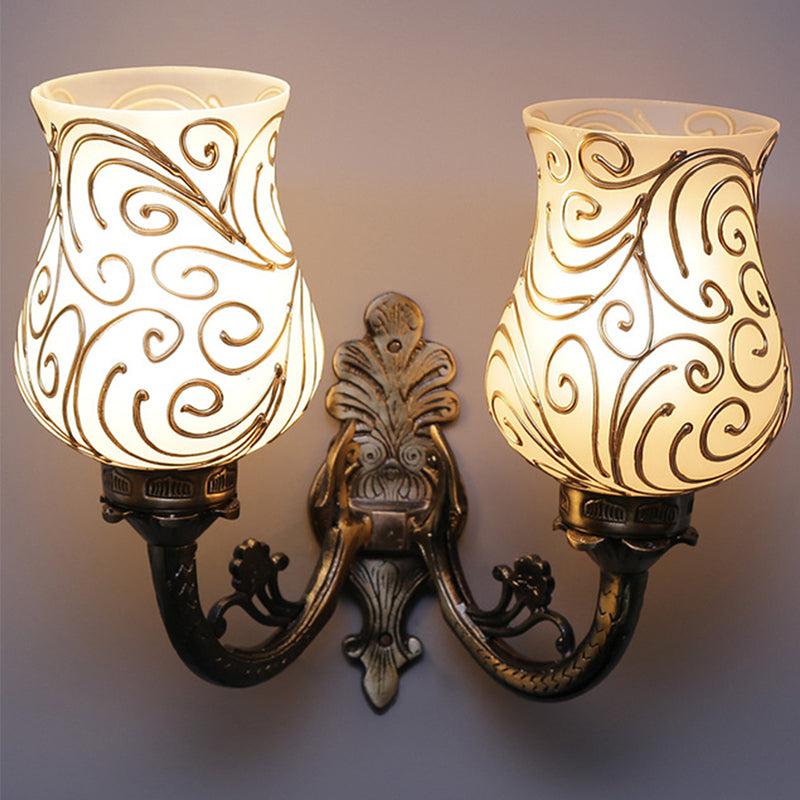 Dila Twinner Mosaic Glass & Metal Wall Lamp