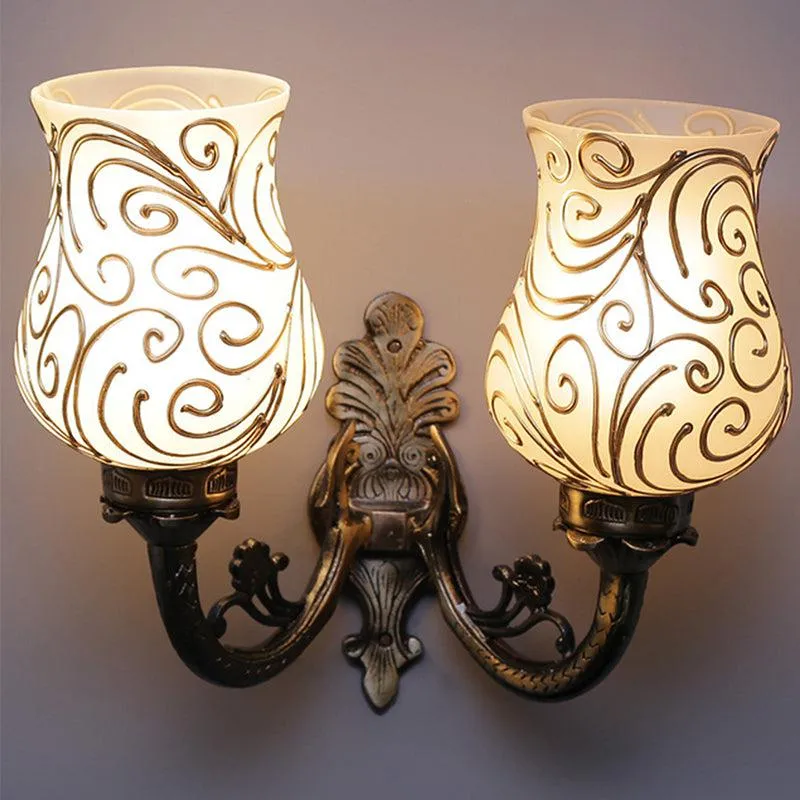Dila Twinner Mosaic Glass & Metal Wall Lamp media 1