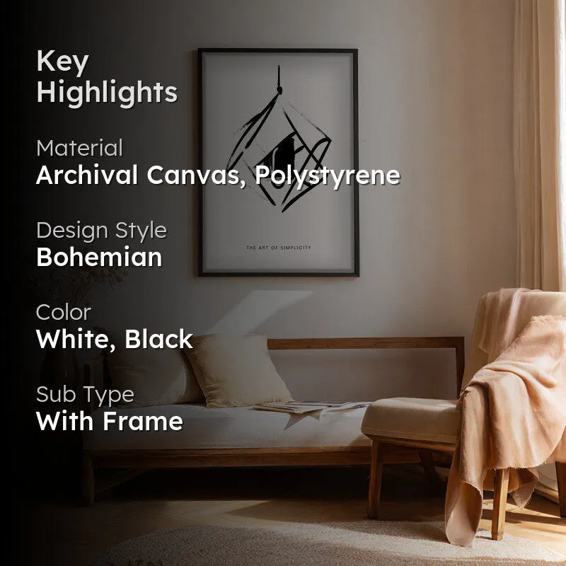 Suspended Calm Canvas Wall Painting With Black Frame media 2