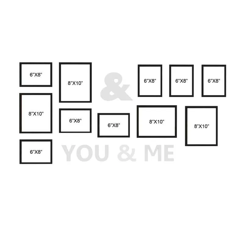 You and Me Photo Frame Collage - Set Of Eleven media 3
