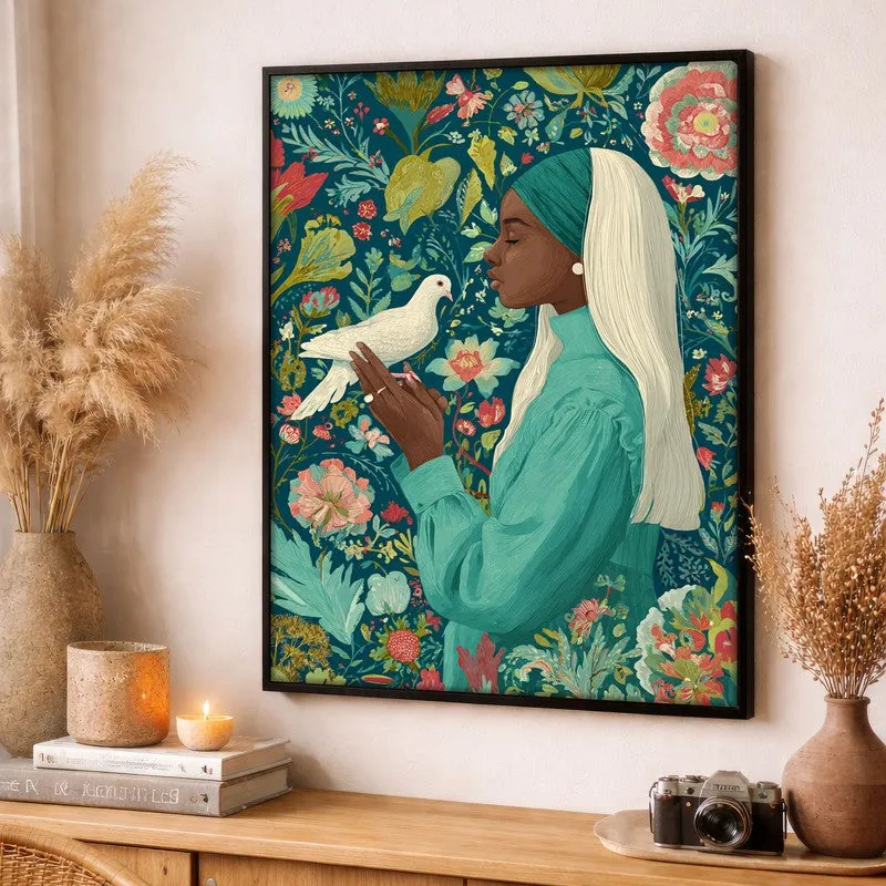 Natures Embrace Canvas Wall Painting With Black Frame media 4