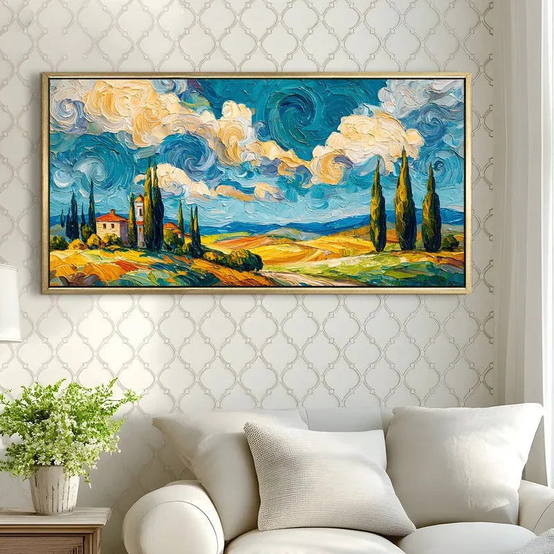 Wandering Skies Canvas Wall Painting With Frame media 4