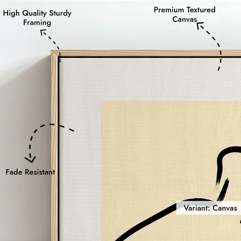Soft Recline Canvas Wall Painting With Brown Frame media 7