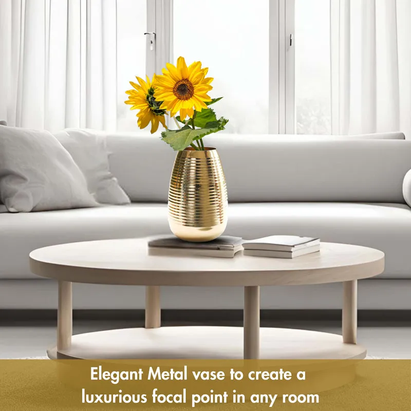 Hama Ribbed Metal Vase media 6