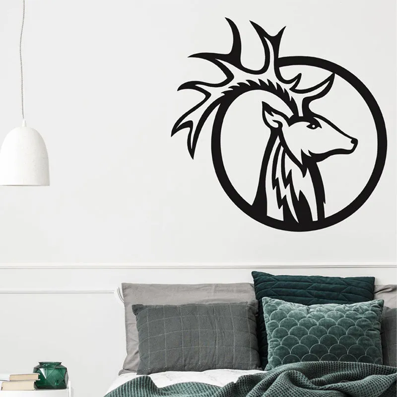 Reindeer Symbol Black Iron Wall Accent media 1