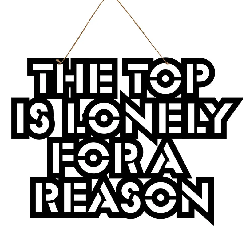 The Top Is Lonely Mild Steel Wall Accent media 3